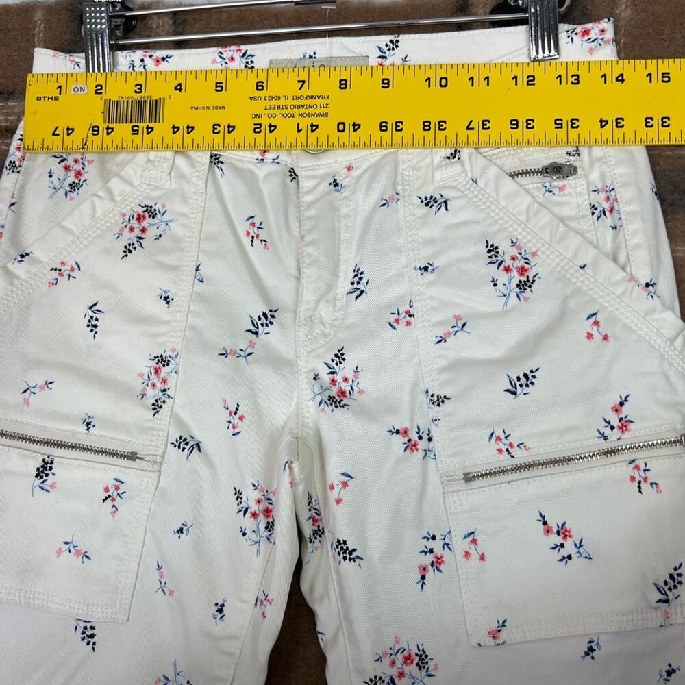 Joie Jeans Womens 27  Park Skinny Floral Cargo Pocket Pant Jeans, Bottom Zippers - Picture 12 of 16